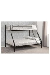 Seconique Tandi Triple Sleeper Bunk Bed (Single top bunk / Double bottom bunk) in Black - thumbnail 1