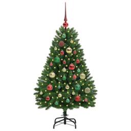 Berkfield Home Artificial Christmas Tree with Stand Green 120 cm PVC & Metal - thumbnail 3