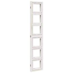 Berkfield Home Room Divider 4 Panels White Solid Wood Paulownia - thumbnail 6