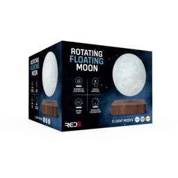 Menkind RED5 3D Floating Moon Lamp With Magical Magnetic Suspension To Brighten Your Space in White - Size: 10 inches - thumbnail 5