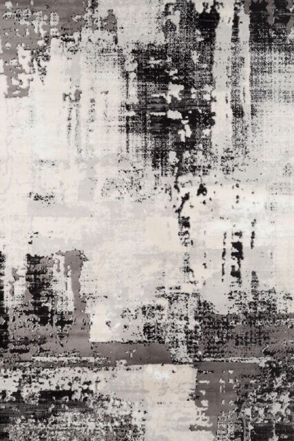 Kukoon Silver Grey Modern Contemporary Abstract Small Doormat Rug 80cm x 150cm - Size: 80 cm x 150 cm - image 1