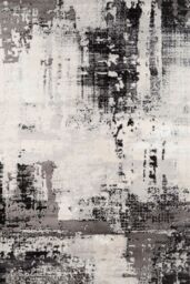 Kukoon Silver Grey Modern Contemporary Abstract Small Doormat Rug 80cm x 150cm - Size: 80 cm x 150 cm
