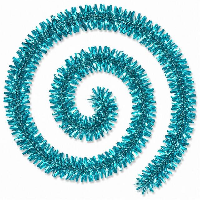 Shatchi 2m Aqua Blue Chunky Christmas Garland - Size: 2 Pack - image 1