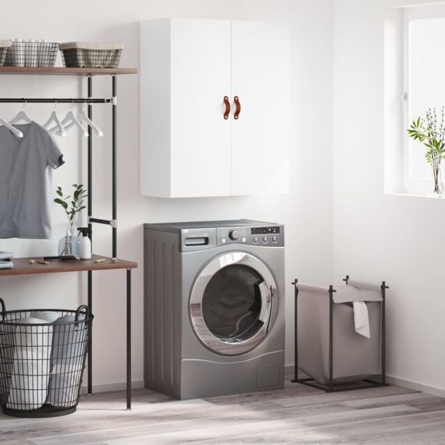 Berkfield Home Wall Mounted Cabinet White 69.5x34x90 cm - image 1
