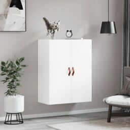 Berkfield Home Wall Mounted Cabinet White 69.5x34x90 cm - thumbnail 3