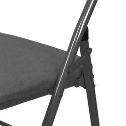Harbour Housewares Fabric Padded Metal Folding Chair - Pack of 2 in Black - thumbnail 5