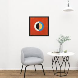 "Artery8 Wall Art Print Hilma Af Klint Group IX Suw The Swan No 17 Abstract Square Framed Picture 16X16 Inch in Black - Size: W16"" x H16""" - thumbnail 2