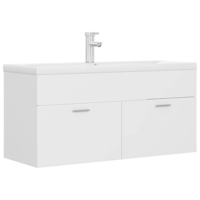 Berkfield Home Sink Cabinet with Built-in Basin White Engineered Wood - image 1