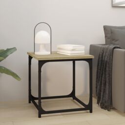 Berkfield Home Side Table Sonoma Oak 40x40x40 cm Engineered Wood in Brown - Size: 40 x 40 x 40 cm - thumbnail 1