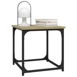 Berkfield Home Side Table Sonoma Oak 40x40x40 cm Engineered Wood in Brown - Size: 40 x 40 x 40 cm - thumbnail 4