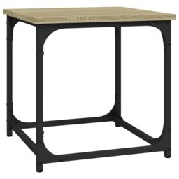 Berkfield Home Side Table Sonoma Oak 40x40x40 cm Engineered Wood in Brown - Size: 40 x 40 x 40 cm - thumbnail 2