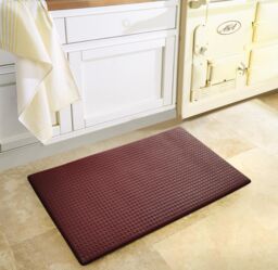 mysmartbuy Anti-fatigue Mat - Non Slip Padded PVC Mat Reduces Back Hip Leg & Foot Pressure While Standing - 77 x 45 x 1.2cm in Red - Size: Small - thumbnail 1