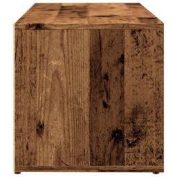 Berkfield Home Shoe Storage Bench Old Wood 105x35x35 cm Engineered Wood in Brown - Size: 105 x 35 x 35 cm - thumbnail 5
