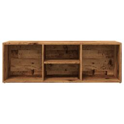Berkfield Home Shoe Storage Bench Old Wood 105x35x35 cm Engineered Wood in Brown - Size: 105 x 35 x 35 cm - thumbnail 4