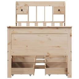 Berkfield Home Bookcase Bed without Mattress 90x190 cm Single Solid Wood Pine in Natural - thumbnail 4