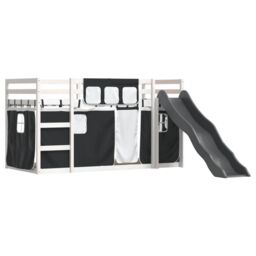 Berkfield Home Bunk Bed without Mattress with Slide White & Black 90x200 cm - thumbnail 3