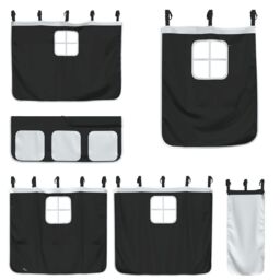 Berkfield Home Bunk Bed without Mattress with Slide White & Black 90x200 cm - thumbnail 6