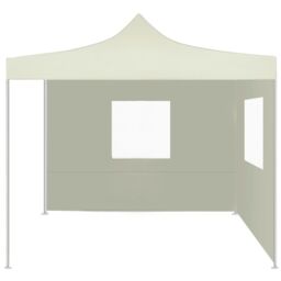 Berkfield Home Foldable Tent with 2 Walls 3x3 m Cream in Beige - thumbnail 2