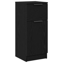 Berkfield Home Sideboard Black Oak 30x30x70 cm Engineered Wood - Size: 30 x 30 x 70 cm - thumbnail 3