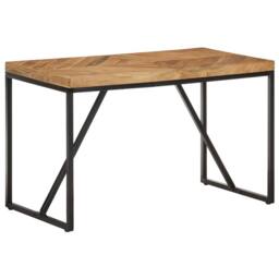Berkfield Home Durable Dining Table 120x60x76 cm Solid Acacia & Mango Wood in Brown - Size: 120 x 60 x 76 cm - thumbnail 9