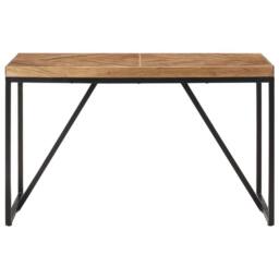 Berkfield Home Durable Dining Table 120x60x76 cm Solid Acacia & Mango Wood in Brown - Size: 120 x 60 x 76 cm - thumbnail 3