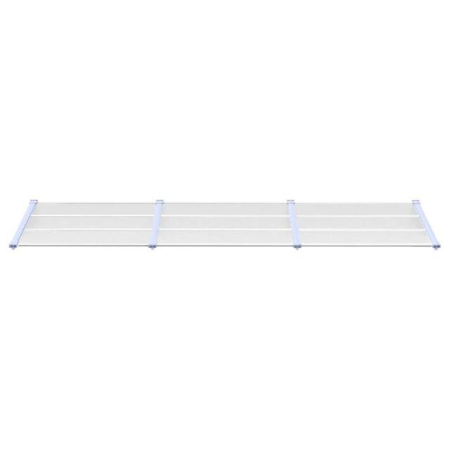 Berkfield Home Durable Door Canopy Grey & Transparent 297.5x90 cm Polycarbonate in Clear - image 1