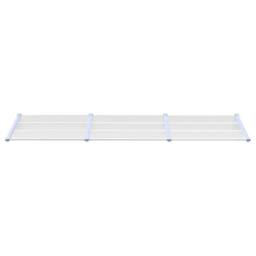 Berkfield Home Durable Door Canopy Grey & Transparent 297.5x90 cm Polycarbonate in Clear