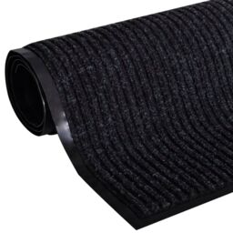 Berkfield Home Door Mat 90 x 60 cm Black PVC - thumbnail 2