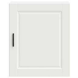 Berkfield Home Kitchen Wall Cabinets 2 pcs Porto White Engineered Wood in Black - thumbnail 6