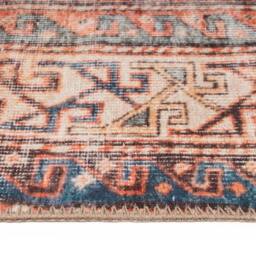 Kukoon Washable Runner Rug Navy Traditional Long Hallway Carpet Mat 60cm x 240cm in Terracotta - Size: 60 cm x 240 cm - thumbnail 3