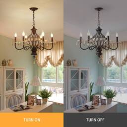 Garwarm 6 - Light Dimmable Classic / Traditional Crystal Chandelier in Brown - thumbnail 9