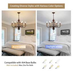 Garwarm 6 - Light Dimmable Classic / Traditional Crystal Chandelier in Brown - thumbnail 6