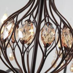 Garwarm 6 - Light Dimmable Classic / Traditional Crystal Chandelier in Brown - thumbnail 5