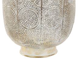 Wyld and Coco Distressed Gold Metal Lantern 40 cm Glass Candle Holder - thumbnail 5