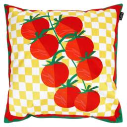 icon 4 Pack Cushion 43x43cm Tomato Print in Yellow - Size: 43x43 cm - thumbnail 3