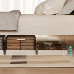 Hygrad Built to Survive Under Bed Storage Boxes Organiser Box Wheels Slide Out Stackable in Brown - thumbnail 2