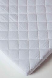 Homescapes Cot Bed Quilted Waterproof Mattress Protector Pack of 2 in White - thumbnail 3