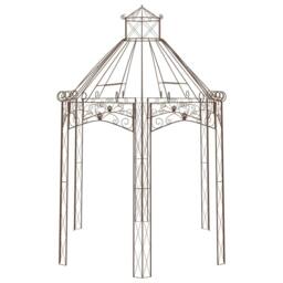 Berkfield Home Garden Pavilion Antique Brown 400x258x378 cm Iron - Size: 400 x 258 x 378 cm - thumbnail 3