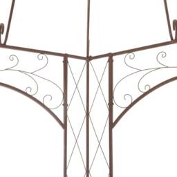 Berkfield Home Garden Pavilion Antique Brown 400x258x378 cm Iron - Size: 400 x 258 x 378 cm - thumbnail 5