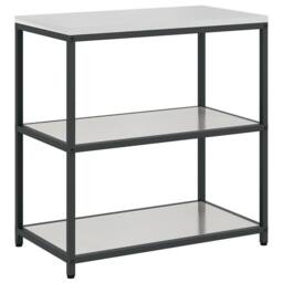 Berkfield Home with Shelf with Storage with Door Adjustable 2 pcs Stainless steel in Silver - thumbnail 6