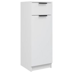 Berkfield Home Bathroom Cabinet White 32x34x90 cm Engineered Wood - Size: 32 x 34 x 90 cm - thumbnail 2