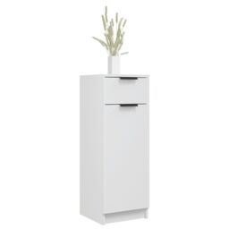 Berkfield Home Bathroom Cabinet White 32x34x90 cm Engineered Wood - Size: 32 x 34 x 90 cm - thumbnail 4