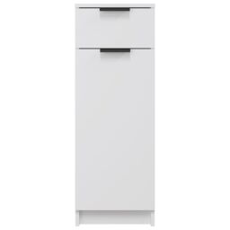 Berkfield Home Bathroom Cabinet White 32x34x90 cm Engineered Wood - Size: 32 x 34 x 90 cm - thumbnail 6