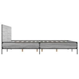Berkfield Home Bed Frame without Mattress Grey Sonoma 120x200 cm - Size: Small Double - thumbnail 5