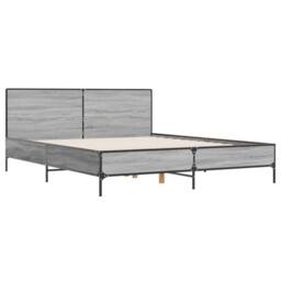 Berkfield Home Bed Frame without Mattress Grey Sonoma 120x200 cm - Size: Small Double - thumbnail 3