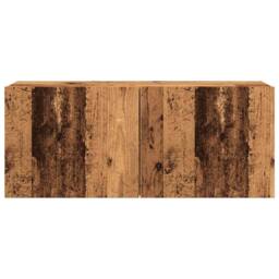 Berkfield Home TV Cabinet Wall-mounted Old Wood 100x30x41 cm in Brown - Size: 100 x 30 x 41 cm - thumbnail 5