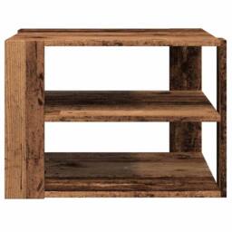 Berkfield Home Durable Coffee Table Old Wood 58x58x40 cm Engineered Wood in Brown - Size: 58 x 58 x 40 cm - thumbnail 5