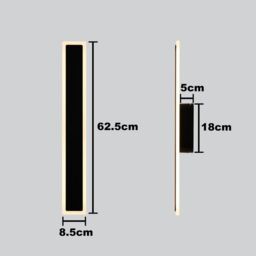 Harper Living 17 Watts LED Wall Light, IP54 Weatherproof, Sand Black Finish, Indoor/Outdoor 62.5cm Height, 3000K - thumbnail 5