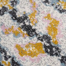 Kukoon Pastel Pink & Beige Abstract Tribal Pattern Living Room Area Rug in Pale Pink - Size: 60 cm x 110 cm - thumbnail 9