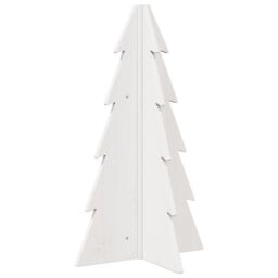 Berkfield Home Wooden Christmas Tree for Decoration White 69.5 cm Solid Wood Pine - thumbnail 5
